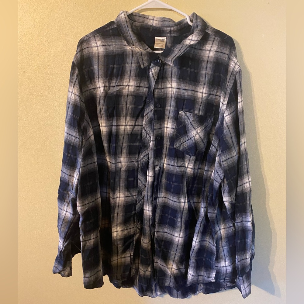 Terra & Sky Plus Size Button Up Shirt Size 3X